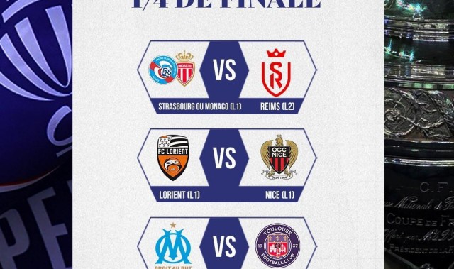 九游手游-法国杯八强对阵：马赛vs图卢兹，里昂vs朗斯